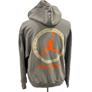 Nike Jordan South Africa Wordmark Flight Club Fleece Hoodie Gray Logo Large